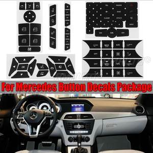 Car Steering <b>Wheel</b> A/C Door <b>Lock</b> Button Repair Sticker Decals Stickers for Benz GLK350 C Class CLS C218 W172 W204 W212 W218 W207 - Product Image 1