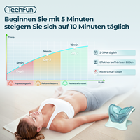 Appareil de traction cervicale portable avec compresse chaude/froide, oreiller cervical réglable pour la décompression de la colonne vertébrale, matériau EVA Techfun JT3