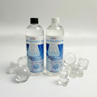 Gel de silicone liquide transparent 1:1 pour moulage DIY, matériau souple et moelleux pour jouets anti-stress 500gA+500gB