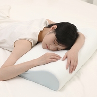Nouvel Oreiller Ergonomique Orthopédique en Mousse à Mémoire de Forme Bambou à Contour pour Dormeurs sur le Dos ou le Ventre, Oreiller Cervical de Chevet