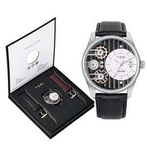Men's <b>Gift</b> <b>Box</b> Combination Set Watch Luxury and Simple Business Detachable Strap Quartz Watch Men's Watch Festival <b>Gift</b> - Product Image 1