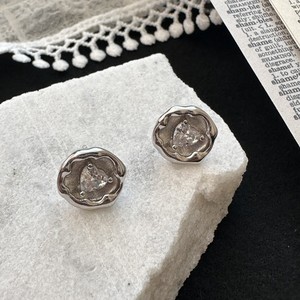 Pendientes de Plata de Ley S925 con Forma de Corazón, Estilo Vintage, Diseño Geométrico Irregular Simple, Venta al por Mayor - Product Image 5
