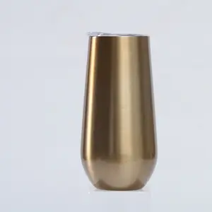 2024 Custom Wedding Party Gift Stainless Steel Laser Engraving 3D UV Printing 6oz Wine Tumbler Champagne Wedding Cups