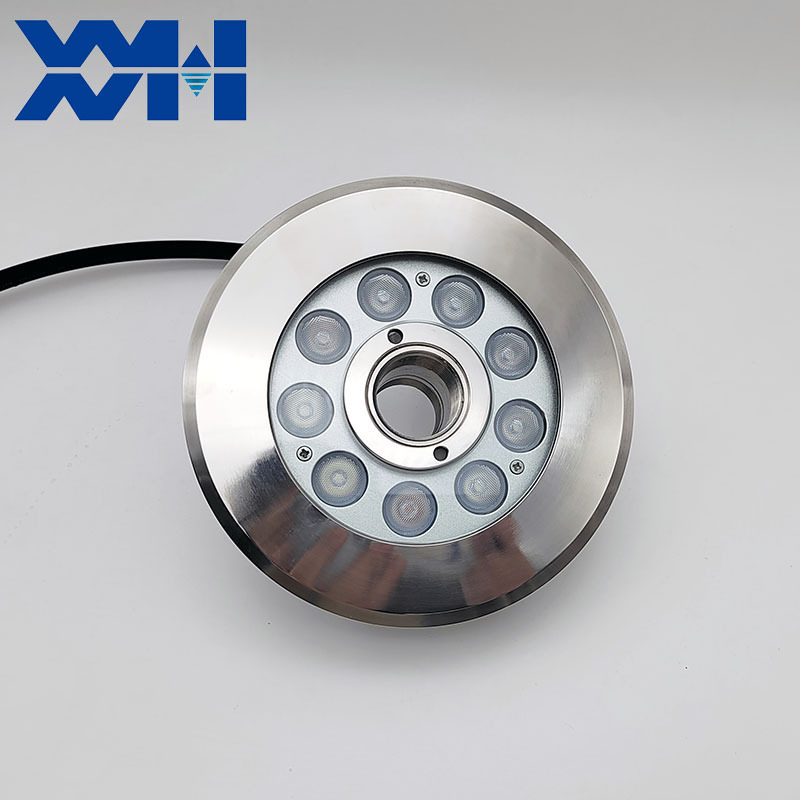 16 Colors RGB DMX512 IP68 Stainless Steel Submersible LED Pool Lights Underwater Night Pond Nozzle Fountain Light Small