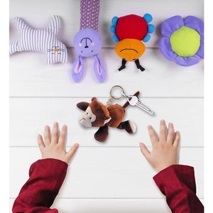 Personalizada cara realista acostado postura marrón peluche mono Mini juguete suave llave decoración encantador Animal colgante mochila mono <span class=keywords><strong>llavero</strong></span> - Product Image 4