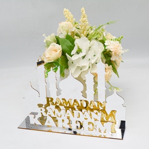 Décoration acrylique dorée musulmane Ramadan Kareem Eid Mubarak pour la maison Eid AlFitr <span class=keywords><strong>Aid</strong></span> <span class=keywords><strong>Moubarak</strong></span> Party Decor Supplies - Product Image 2