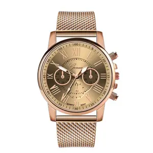 Hot Sale wrist watches Geneva Watch Silicone Mesh Strap Quartz Diamond Watch for Ladies