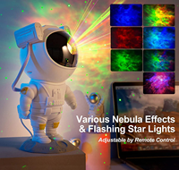 Projecteur d'étoiles pour enfants, veilleuse avec minuterie, télécommande et design réglable à 360 degrés, projecteur de lumière nocturne astronaute nébuleuse galaxie
