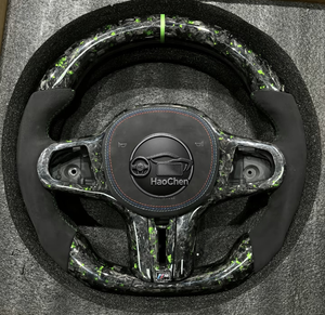 Volant en cuir Nappa haut de gamme sur mesure, option de couleur de surpiqûres, compatible avec tous les modèles BMW <span class=keywords><strong>E</strong></span>, F, G, volant M Sport - Product Image 4