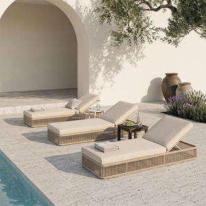 Cama de Exterior de Mimbre de Lujo, Muebles Contemporáneos para Piscina, Silla de Mimbre Comercial para Piscina, Muebles de Exterior para Hotel - Product Image 4