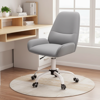Silla de Oficina de Cuero Sintético, Diseño Ergonómico, para Hotel, Transmisión en Vivo, Dormitorio, Tocador, Escritorio, Silla de Computadora