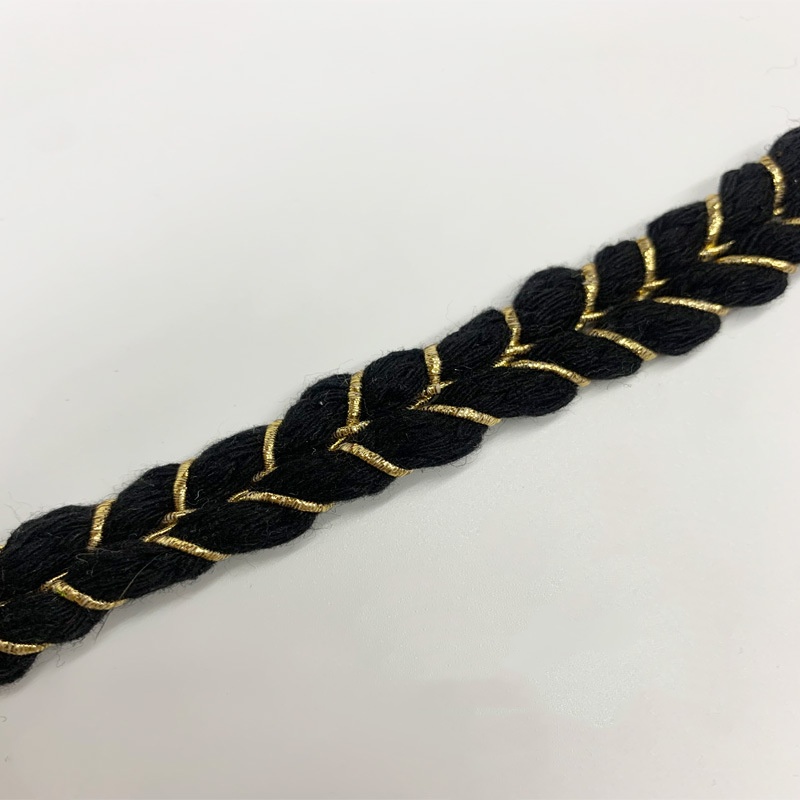 Gold-1.5cm-50yard/rotolo nero