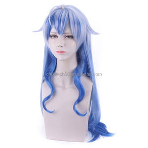 Perruque de cosplay du personnage <span class=keywords><strong>Ganyu</strong></span> de Genshin Impact, modèle Coconut Sheep King Xiaomei, avec dégradé de couleur et queue de T-shirt - Product Image 4