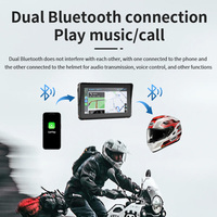 Pantalla Táctil de Vidrio de 7 Pulgadas, Impermeable, Portátil, para Motocicleta, con Carplay, GPS para Motocicleta con Carplay, Pantalla Dual-BT para Automóvil