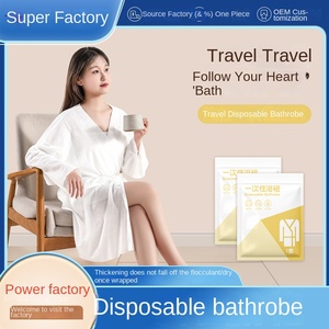 Albornoz desechable para mujer, secado rápido y absorbente de agua para viajes, hotel, salón de belleza, día/camisón - Product Image 5