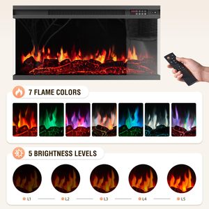 Mueble de TV Blanco SENYU, Moderno y Lujoso, con Chimenea Eléctrica LED, Mueble para Sala de Estar con Control Remoto, Decoración - Product Image 5