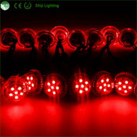 Lampes à points cabochon 6 LED RGB étanches IP65 de 26 mm, système d'éclairage paysager 24V, éclairage de carnaval 6000K lumière du jour CRI 85, corps de lampe en PVC