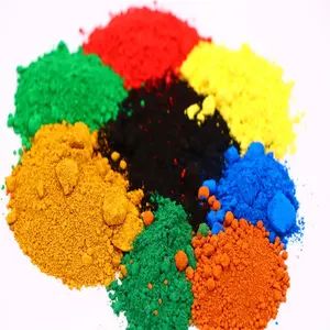 Iron oxide red yellow/ black /green /brown/purple/ blue ( Free sample ) Iron Oxide Pigment for cement blocks