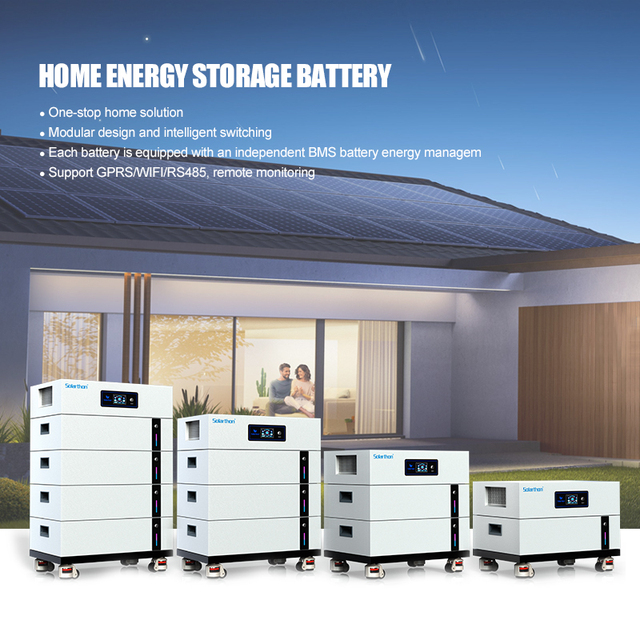 Solarthon Solar Power System 51.2V Lithium Battery Solar Energy Storage System for Home
