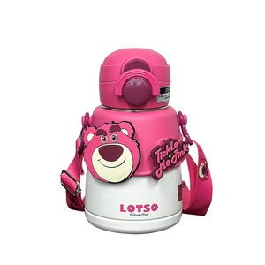<b>Disney</b> Mickey And Lotso Kids Insulated Water Bottle 316 Stainless Steel Dual Straw Flip <b>Top</b> Cap For School Use - Product Image 4