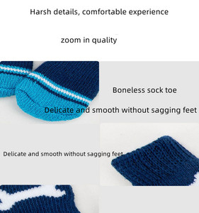 Chaussettes brodées pour animaux de compagnie, mignonnes, de haute qualité, antidérapantes, avec motifs de chiots et de chats - Product Image 4
