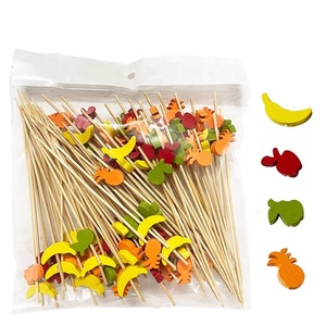 Cócteles selectos, aperitivos de bambú de 4,7 pulgadas de largo, palillo de dientes chillón, bebidas, frutas, fiesta hawaiana, guarnición de comida, <span class=keywords><strong>pinchos</strong></span>, 100 unidades - Product Image 2