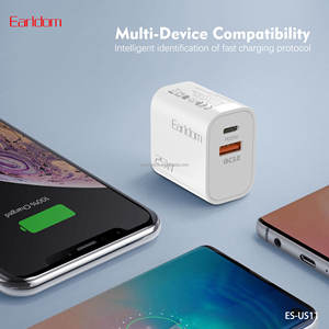 อะแดปเตอร์ชาร์จไฟแบบติดผนัง Earldom Dual Port Type C ชาร์จเร็ว 25W และ QC3.0 สำหรับ iPhone 14 Samsung และอื่นๆ - Product Image 4