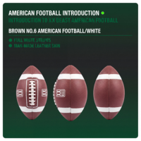 Ballon de football américain XX Beast en PU durable pour jeunes et adultes, entraînement en plein air, jeu