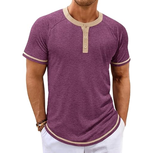 เสื้อยืดลำลองผู้ชาย ผ้าฝ้าย 100% สีพื้น 180 กรัม คอกลม แขนสั้น เนื้อผ้านุ่ม ระบายอากาศได้ดี แห้งเร็ว ใส่ได้ทุกวัน - Product Image 5