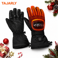 Gants chauffants électriques 5000 mAh pour hommes et femmes, en polyester/coton/métallique, imperméables, compatibles écran tactile, pour le ski et l'hiver