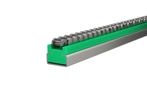 Donglong nhà máy bán hàng trực tiếp nhựa lá chuỗi hướng dẫn đường ray màu xanh lá cây chuỗi hướng dẫn đường ray - Product Image 2