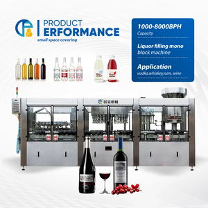 Machine de remplissage et de bouchage de liquides <span class=keywords><strong>pour</strong></span> boissons Ligne de remplissage de vin <span class=keywords><strong>pour</strong></span> petite usine Ligne de production automatique de remplissage de vodka - Product Image 1