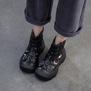 Botas de Mujer Tejidas a Mano, Diseño Verano 2025, Transpirables, de Caña Alta, Estilo Retro, Cómodas y a la Moda - Product Image 3