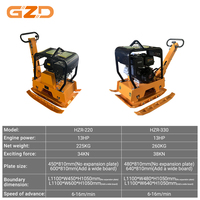 Compacteur à plaques réversible GZD C330T 260kg 38KN pour travaux routiers