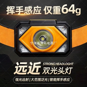 Headlamp <b>Rechargeable</b> <b>Led</b> <b>Light</b> Portable Outdoor Fishing Strong Beam Lightweight Headwear - Product Image 3