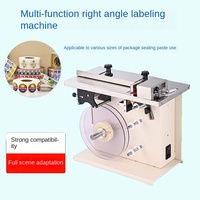 Petite machine d'étiquetage de coin semi-automatique de bureau électrique portable, angle droit, boîte de couleur, carton, étiquette transparente