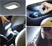 Éclairage de plafond led pour Yacht/RV/voiture, universel USB Rechargeable sans fil avec interrupteur tactile à succion magnétique