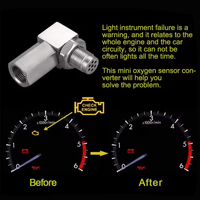 Adaptateur de capteur d'oxygène en acier inoxydable à 90 degrés pour convertisseur catalytique, adaptateur de sonde O2 sans filtre, vente en gros