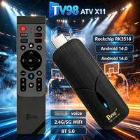 Precio Promocional 2026 TV98 X11 Android 14.0 TV Stick 4K con WiFi 2.4G/5G y Control Remoto por Voz, Dongle Fire Stick TV