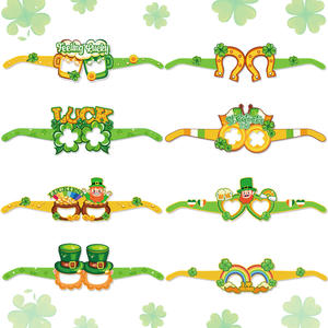 Gafas fotográficas temáticas del Día <span class=keywords><strong>de</strong></span> <span class=keywords><strong>San</strong></span> <span class=keywords><strong>Patricio</strong></span> Props Funny Irish Festival Clover Party Decoraciones - Product Image 5