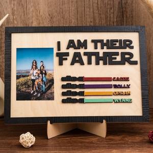 Nombre Adorno De Madera Regalo Del Día Del Padre De Una Pieza Personalizado - Product Image 3