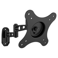 Support mural métallique pivotant à mouvement complet avec inclinaison, capacité de 30 lb, support mural flexible pour téléviseurs/moniteurs/tablettes de 10 à 24 pouces
