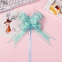 Aierflorist – Ruban en polyester de luxe en gros, nœud à tirer pour emballage de boîte cadeau de mariage, 50 mm, en mousseline unie, fleurs élégantes faites à la main