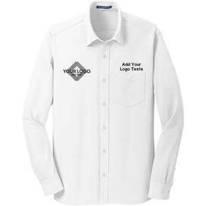 INK STITCH Hombres K570 Camisas de vestir bordadas personalizadas con textos de logotipo Uniformes de hospital de punto - Product Image 5