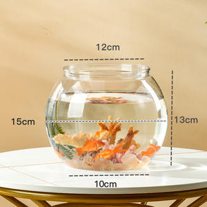 JSD Bureau Rond Globe En Verre Fish <span class=keywords><strong>Tank</strong></span> Aquarium Vase Éclairage Pompe À Oxygène Pratique Pour Un Usage Quotidien Option Économique - Product Image 3