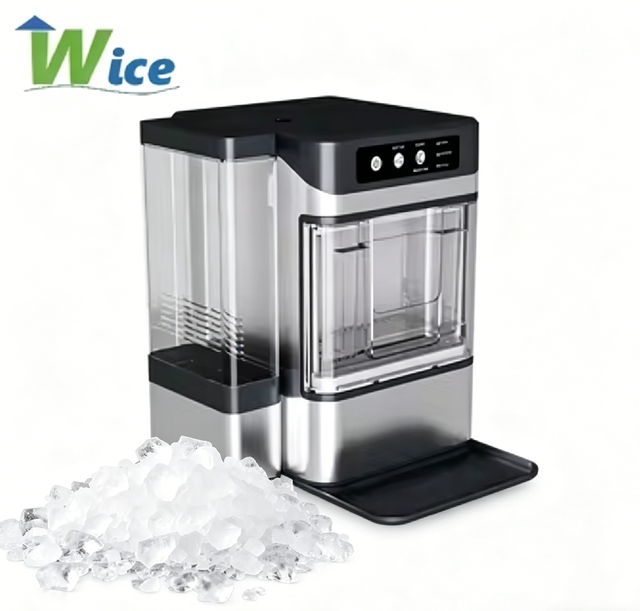 WICE Home Use Chewable Nugget Ice Maker 17KG/Day 1.2KG Storage Self-Cleaning Countertop Ice Machine
