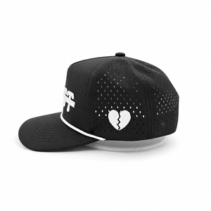 Golf Cap 5 Panel Laser Cut Perforated 3D Embroidered Logo High Quality Polyester Sports Performance Quick Dry Unisex - Product Image 4