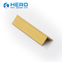 Accessoires de sol HERO Garniture de carrelage en laiton Profils de carrelage en cuivre Forme en T Forme de U Garniture de bord d'angle en laiton carré pour la protection