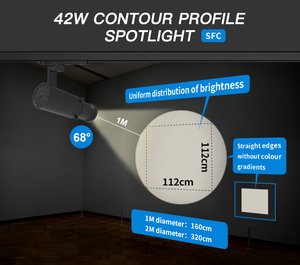 Galerie d'art <span class=keywords><strong>Musée</strong></span> 42W Led Track Lighting Projecteur <span class=keywords><strong>de</strong></span> contour en aluminium - Product Image 4