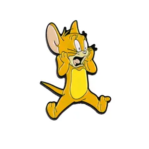 Indah mouse kuning lencana kustom logam baru desain pin penjualan laris menghias lembut enamel pin